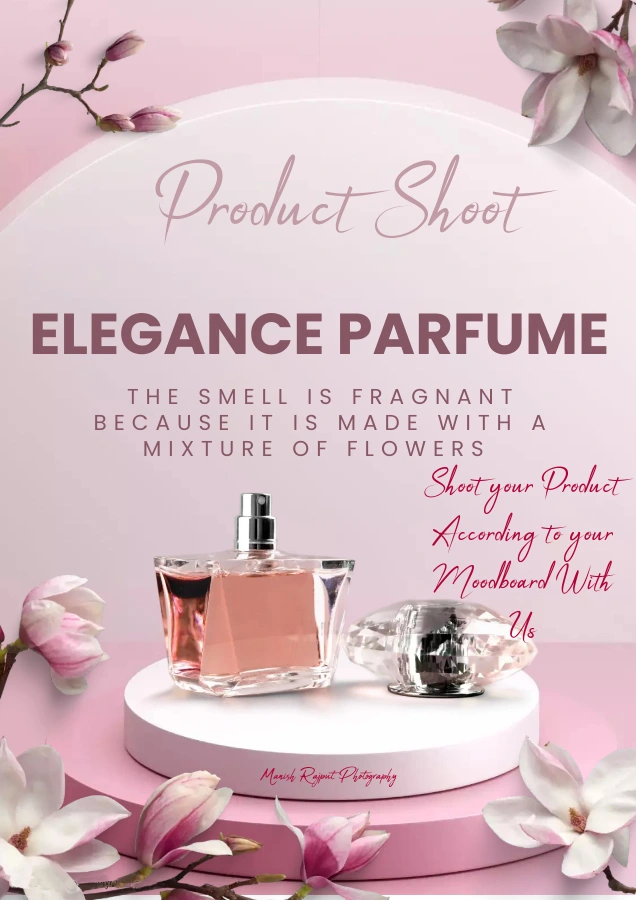 Perfume product banner image in Pink colour